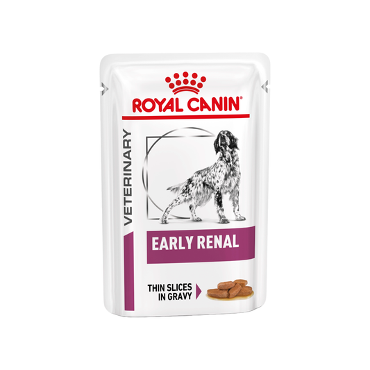 Royal Canin Early Renal Hund - Beutel (Thin slices) - Royal Canin Veterinary Care Nutrition - Marigin AG Onlineshop für Tierbedarf Royal Canin Early Renal Hund - Beutel (Thin slices) - 1 x 12 x 100g Futter