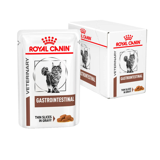 Royal Canin Gastrointestinal Katze - Beutel - Royal Canin Veterinary Diet - Marigin AG Onlineshop für Tierbedarf Royal Canin Gastrointestinal Katze - Beutel - Sosse/Gravy / 1 x 12 x 85g Futter