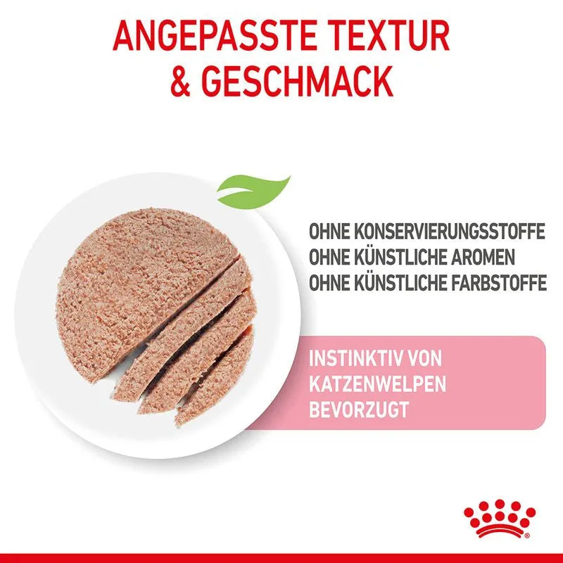 Royal Canin Kitten Katzenwelpen - Beutel - Royal Canin Veterinary Care Nutrition - Marigin AG Onlineshop für Tierbedarf Royal Canin Kitten Katzenwelpen - Beutel - Stückchen in Sauce (Gravy) / 1 x 12 x 85 g Futter