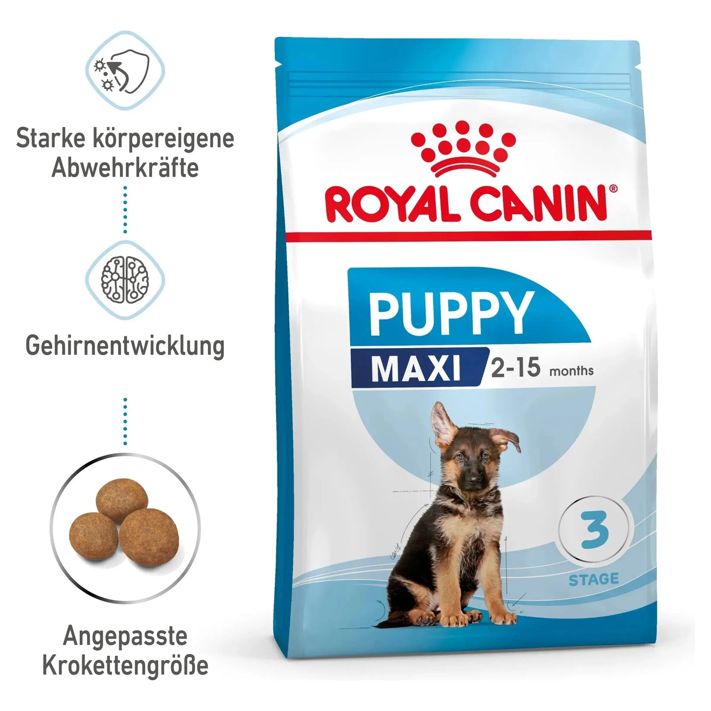 Royal Canin Maxi Puppy - Welpen - Royal Canin Veterinary Care Nutrition - Marigin AG Onlineshop für Tierbedarf Royal Canin Maxi Puppy - Welpen - 4kg Futter