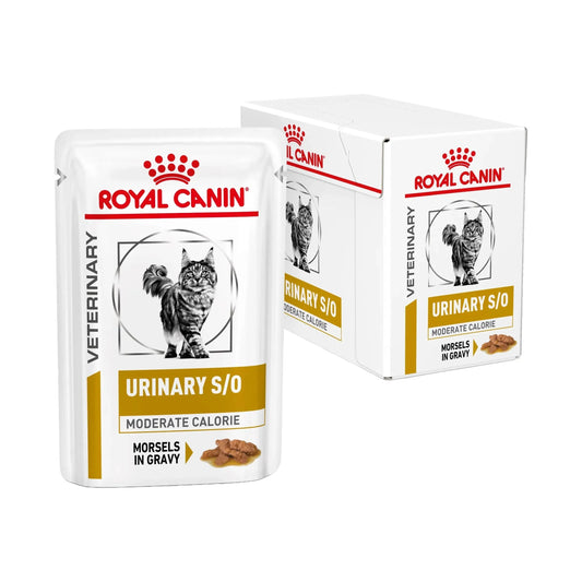 Royal Canin Urinary S/O Moderate Calorie Katze - Beutel - Royal Canin Veterinary Diet - Marigin AG Onlineshop für Tierbedarf Royal Canin Urinary S/O Moderate Calorie Katze - Beutel - Sosse/Gravy / 1 x 12 x 85g Futter