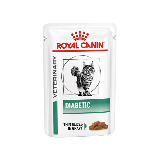 Royal Canin Veterinary Diet - 1 x 12 x 85g - Royal Canin Diabetic Katze - Beutel (Thin Slices) - Marigin AG Onlineshop für Tierbedarf