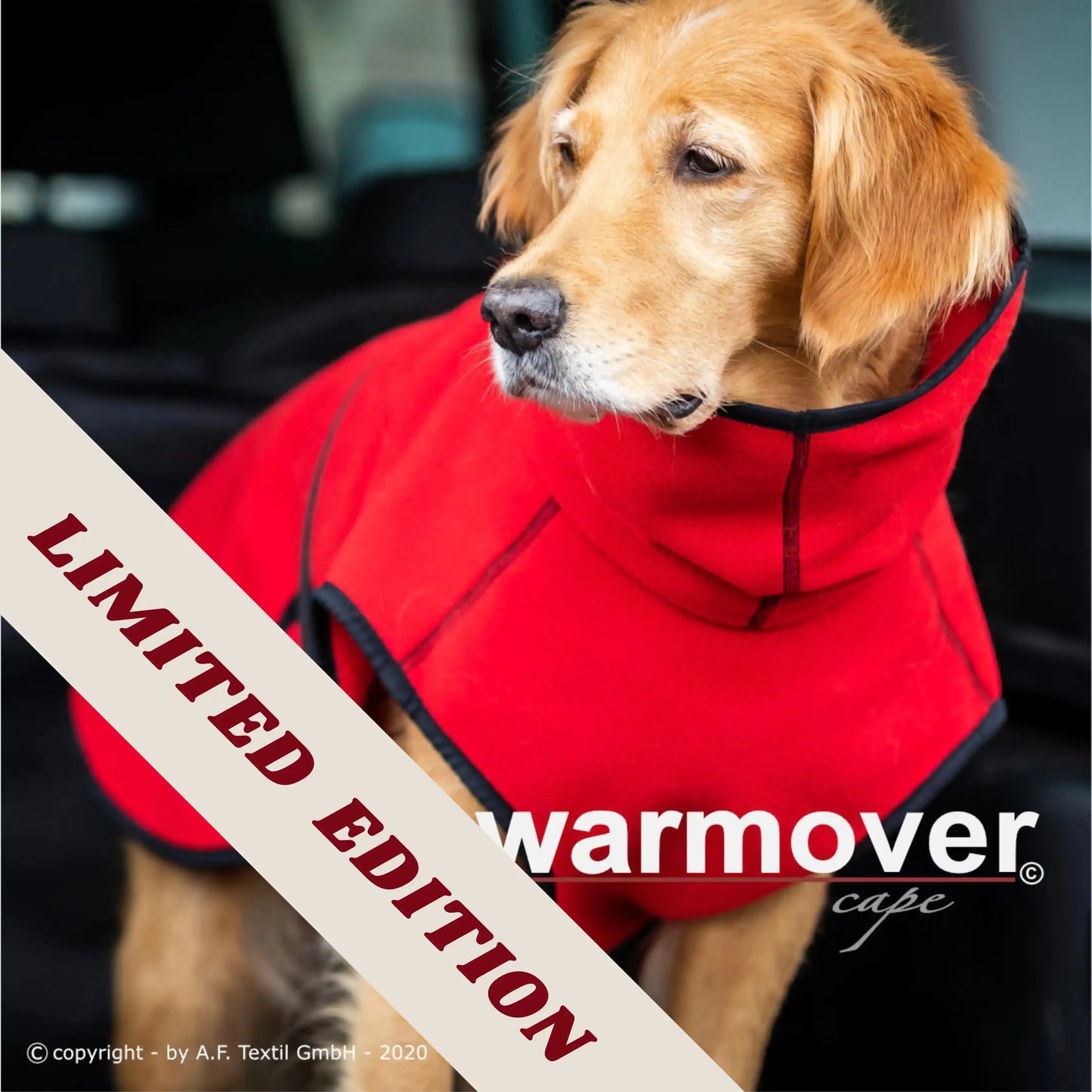 Warmover Cape STANDARD & BIG - Fleece - Action Factory - Marigin AG Onlineshop für Tierbedarf Warmover Cape STANDARD & BIG - Fleece - Standard (XS - XXL) / XS / 51cm / Red Fire Mantel