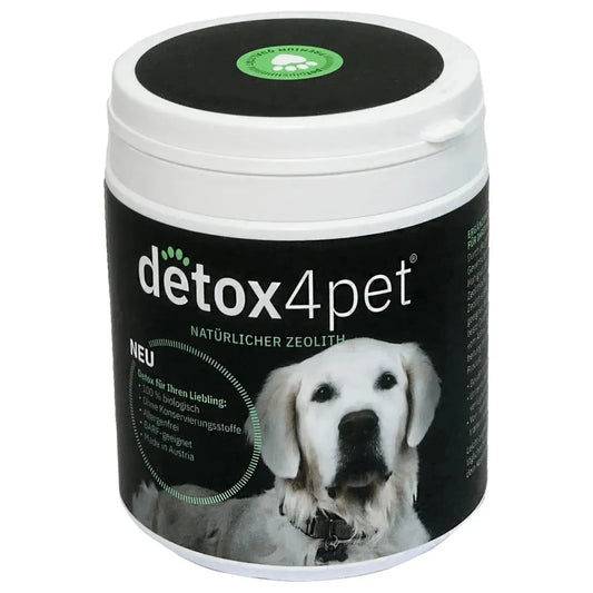 Zeolith detox4pet - Zeloith-Bentonit - Marigin AG Onlineshop für Tierbedarf Zeolith detox4pet - 500g für Hunde Ergänzungsfuttermittel
