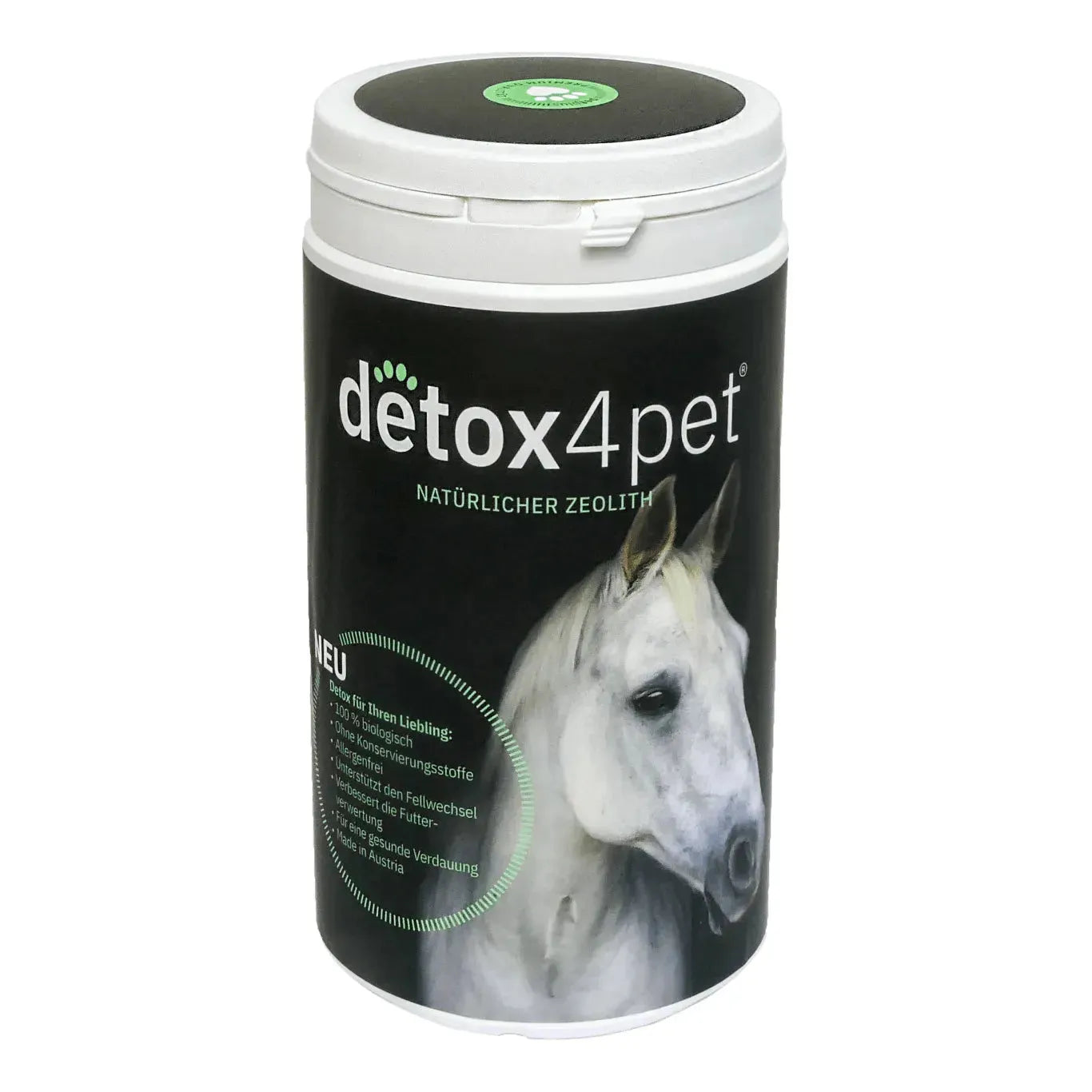 Zeolith für Pferde - Zeloith-Bentonit - Marigin AG Onlineshop für Tierbedarf Zeolith für Pferde - 750g Ergänzungsfuttermittel