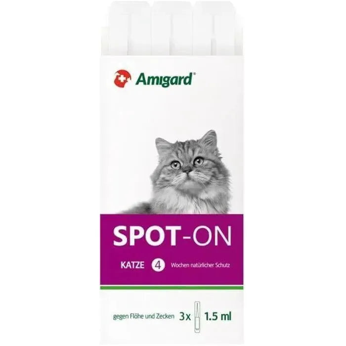 Amigard Spot-On für Katzen - Amigard - Marigin AG Onlineshop für Tierbedarf Amigard Spot-On für Katzen - 3 Stück Insektenabwehr