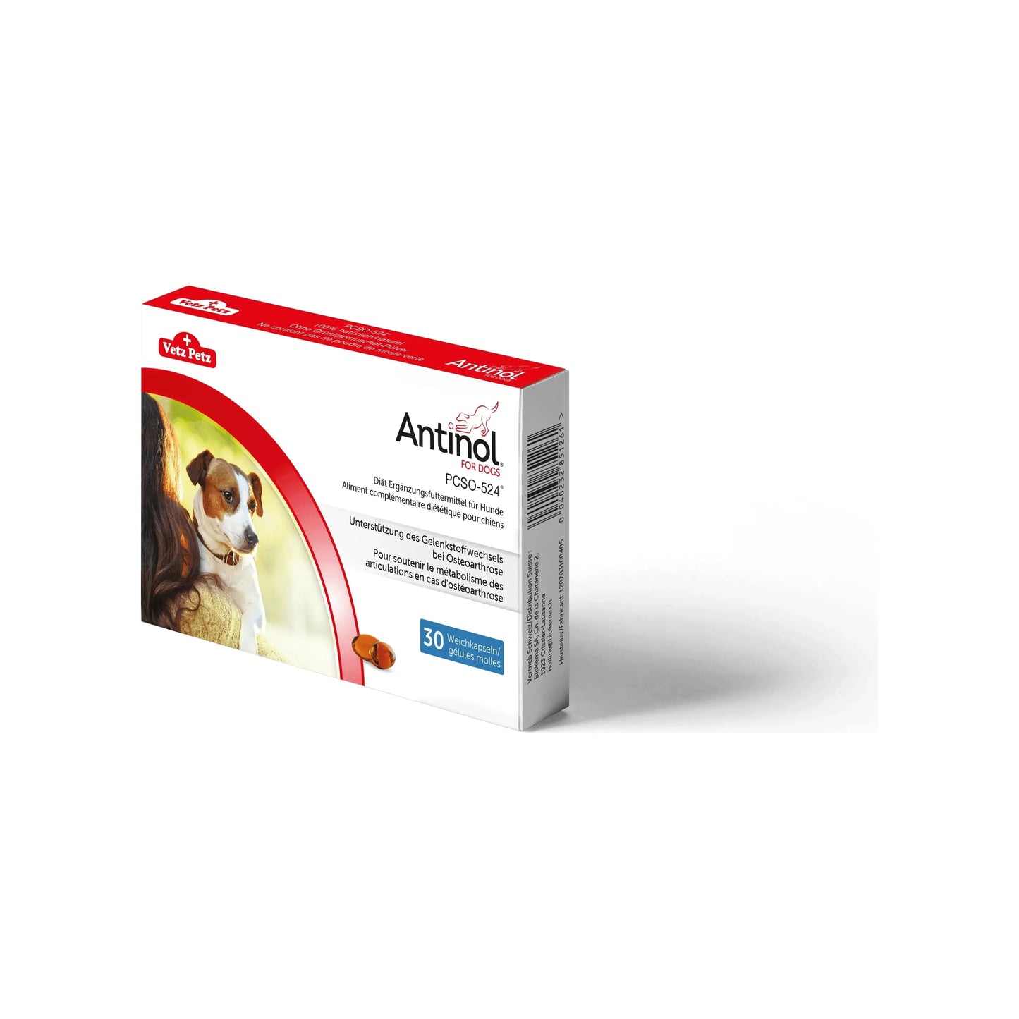 Antinol Hund - Biokema - Marigin AG Onlineshop für Tierbedarf Antinol Hund - 30 Stück Ergänzungsfuttermittel