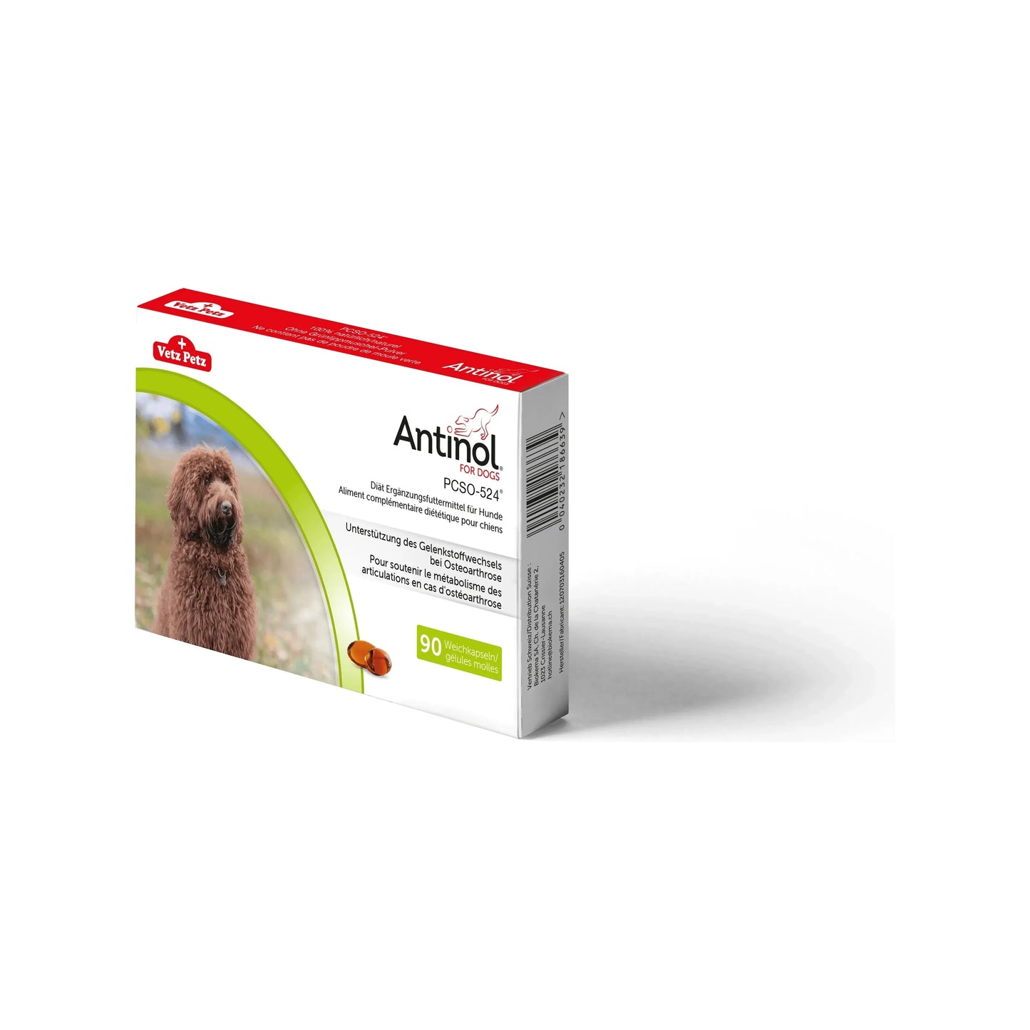 Antinol Hund - Biokema - Marigin AG Onlineshop für Tierbedarf Antinol Hund - 90 Stück Ergänzungsfuttermittel