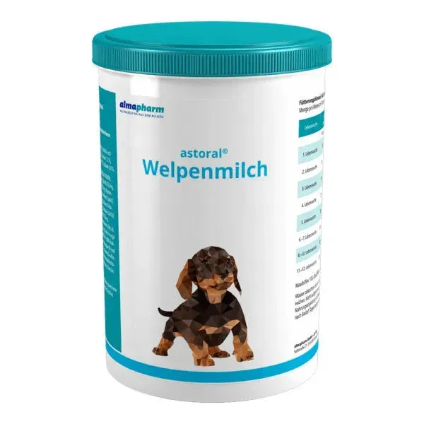 astoral® Welpenmilch - almapharm - Marigin AG Onlineshop für Tierbedarf astoral® Welpenmilch - 800g Ergänzungsfuttermittel