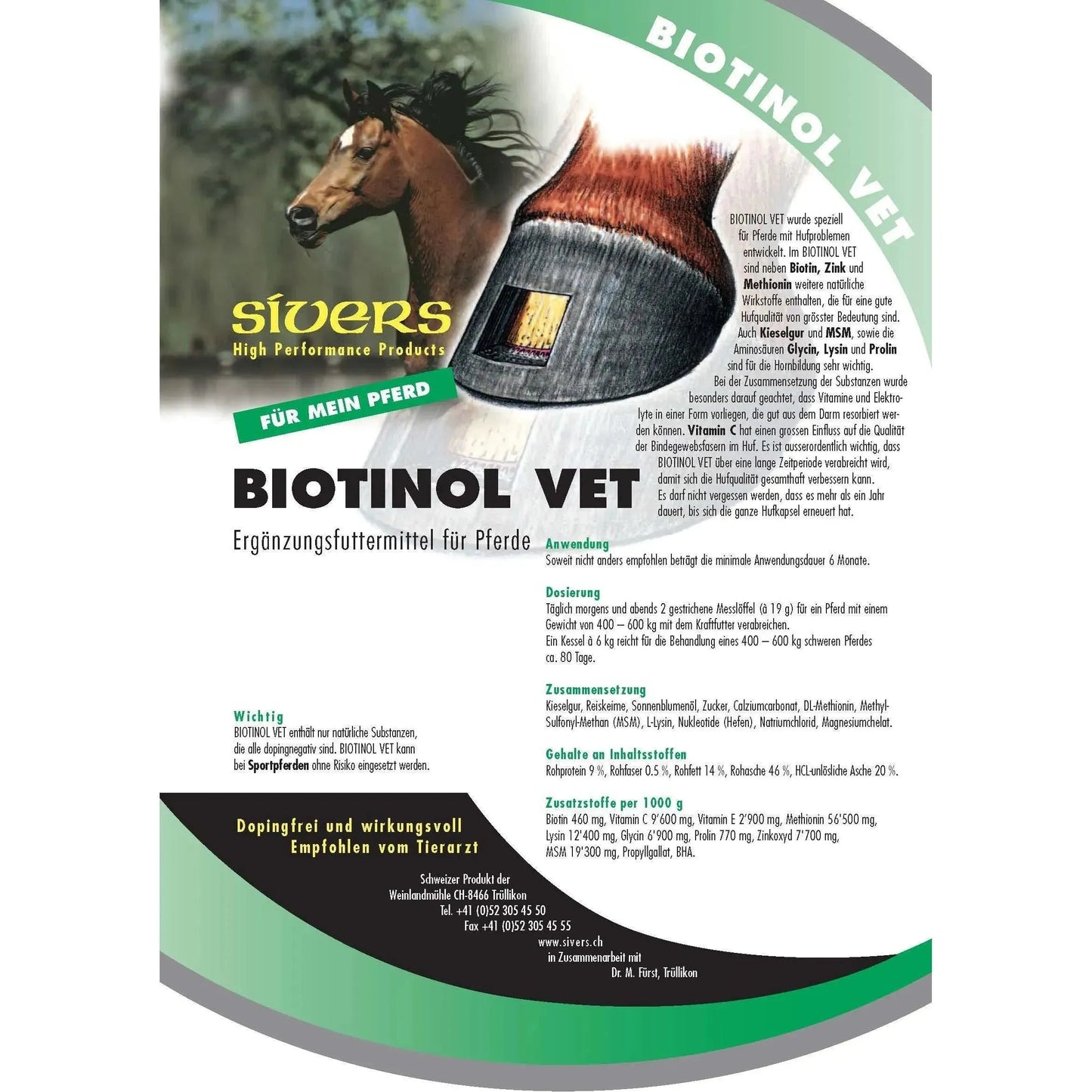 Sivers - 6kg - Biotinol Vet - Marigin AG Onlineshop für Tierbedarf