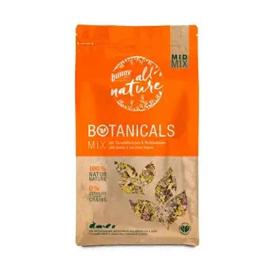 Botanicals Mix - bunnyNature - Marigin AG Onlineshop für Tierbedarf Botanicals Mix - Gänseblümchen & Rotkleeblüten 120g Futter Kaninchen