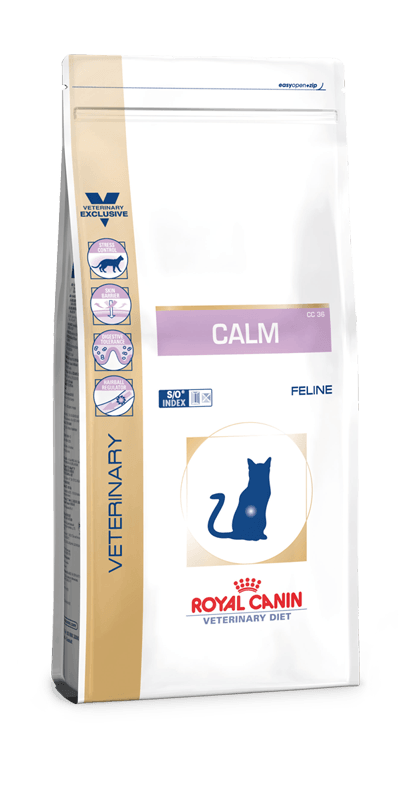 Calm Cat - Royal Canin Veterinary Diet - Alter:Adult, Alter:Senior, Erkrankung:Haarballen, Erkrankung:Verhalten & Stress, Futterart:Trocken, Geschmack:Huhn, Tierart:Katze - Marigin AG Onlineshop für Tierbedarf