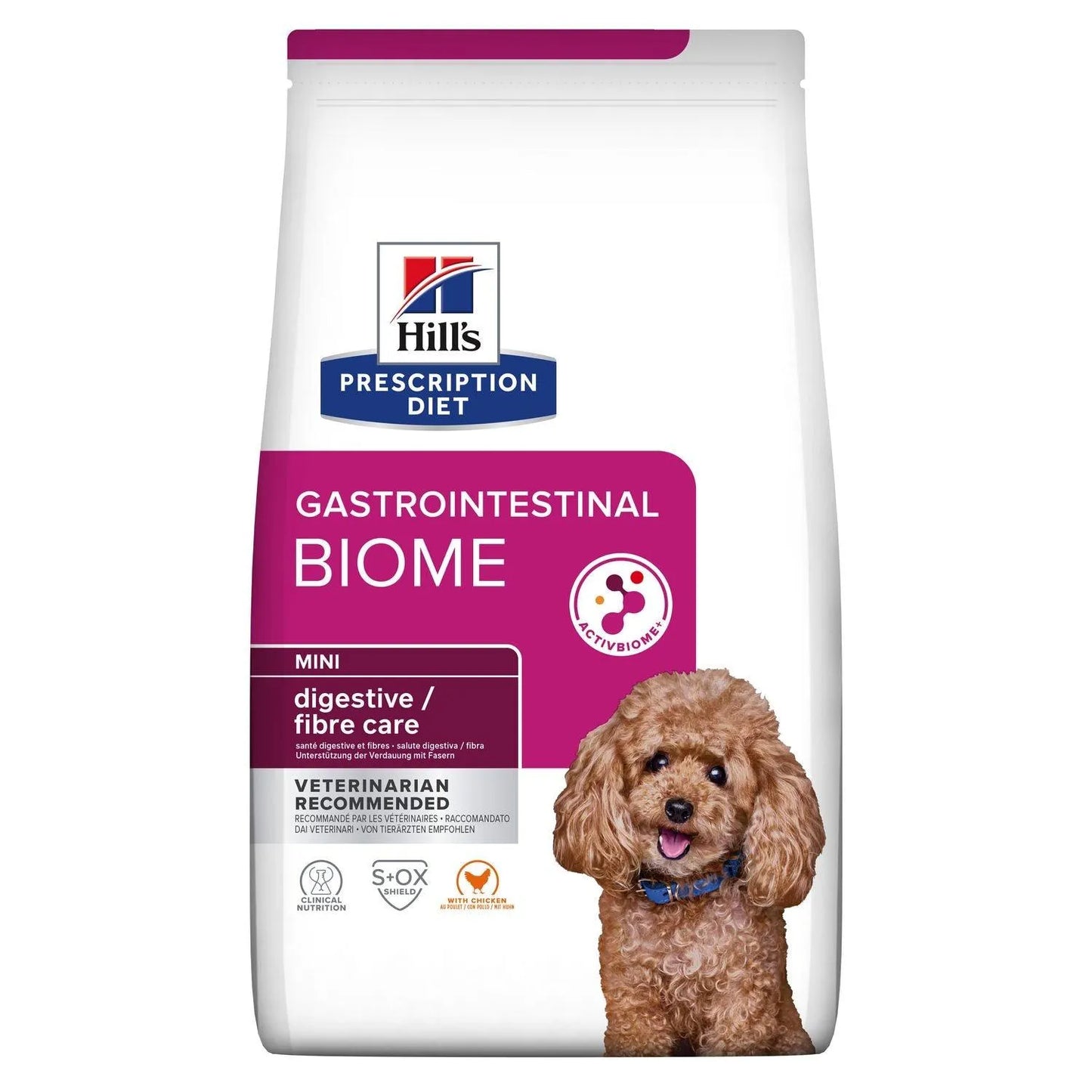 Canine Gastrointestinal Biome Mini - Hill's Prescription Diet - Alter:Adult, Alter:Senior, Erkrankung:Magen-Darm, Futterart:Trocken, Geschmack:Huhn, Grösse:bis 10kg, Tierart:Hund - Marigin AG Onlineshop für Tierbedarf