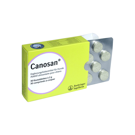 Canosan® Kautabletten - Boehringer Ingelheim - Marigin AG Onlineshop für Tierbedarf Canosan® Kautabletten - 30 Stück Ergänzungsfuttermittel