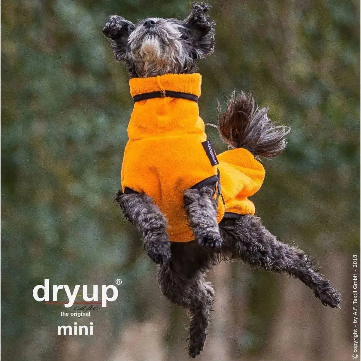 Dryup Cape MINI - Hundebademantel - Action Factory - Marigin AG Onlineshop für Tierbedarf Dryup Cape MINI - Hundebademantel - 30cm / Clementine Mantel