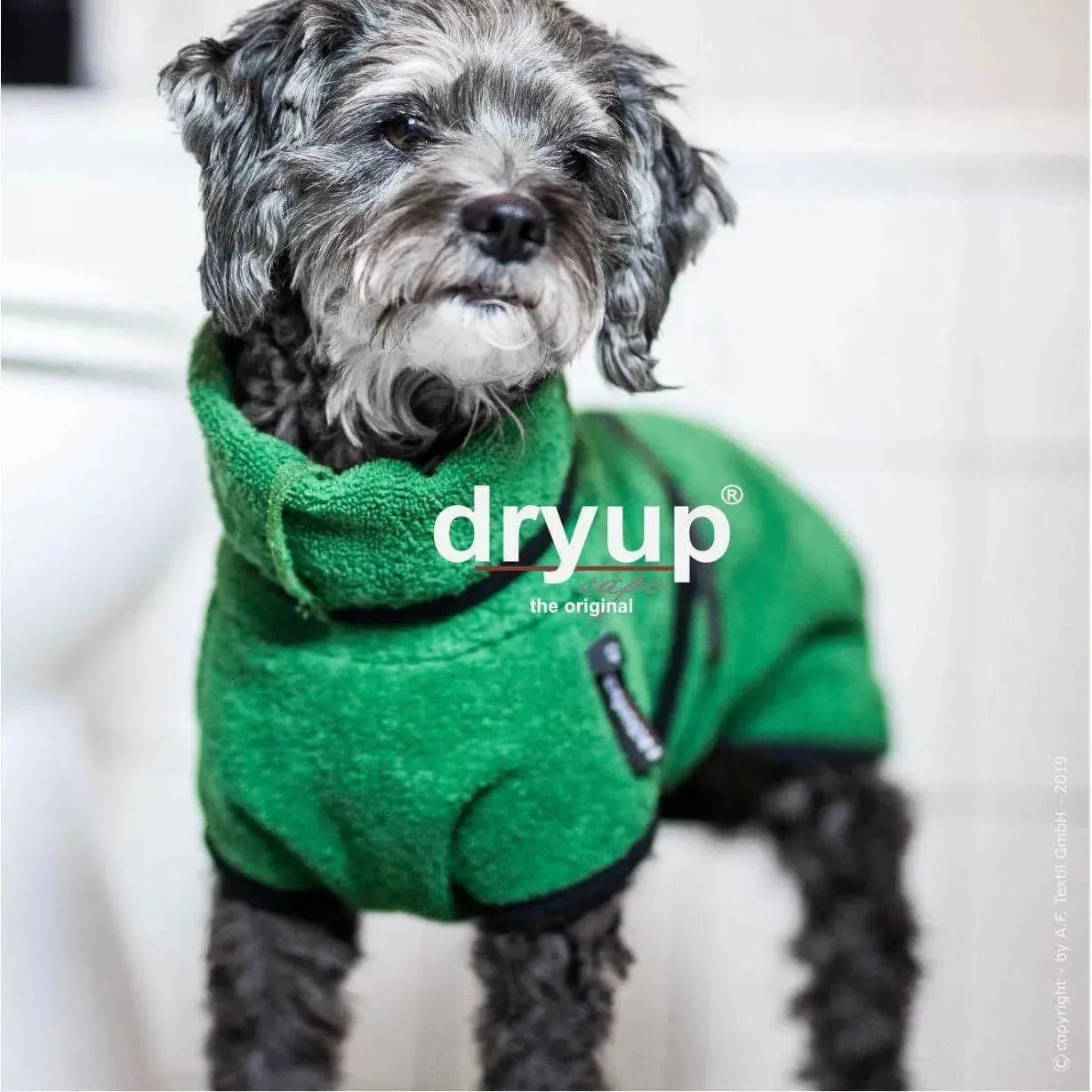 Dryup Cape MINI - Hundebademantel - Action Factory - Marigin AG Onlineshop für Tierbedarf Dryup Cape MINI - Hundebademantel - 30cm / Dunkelgrün Mantel