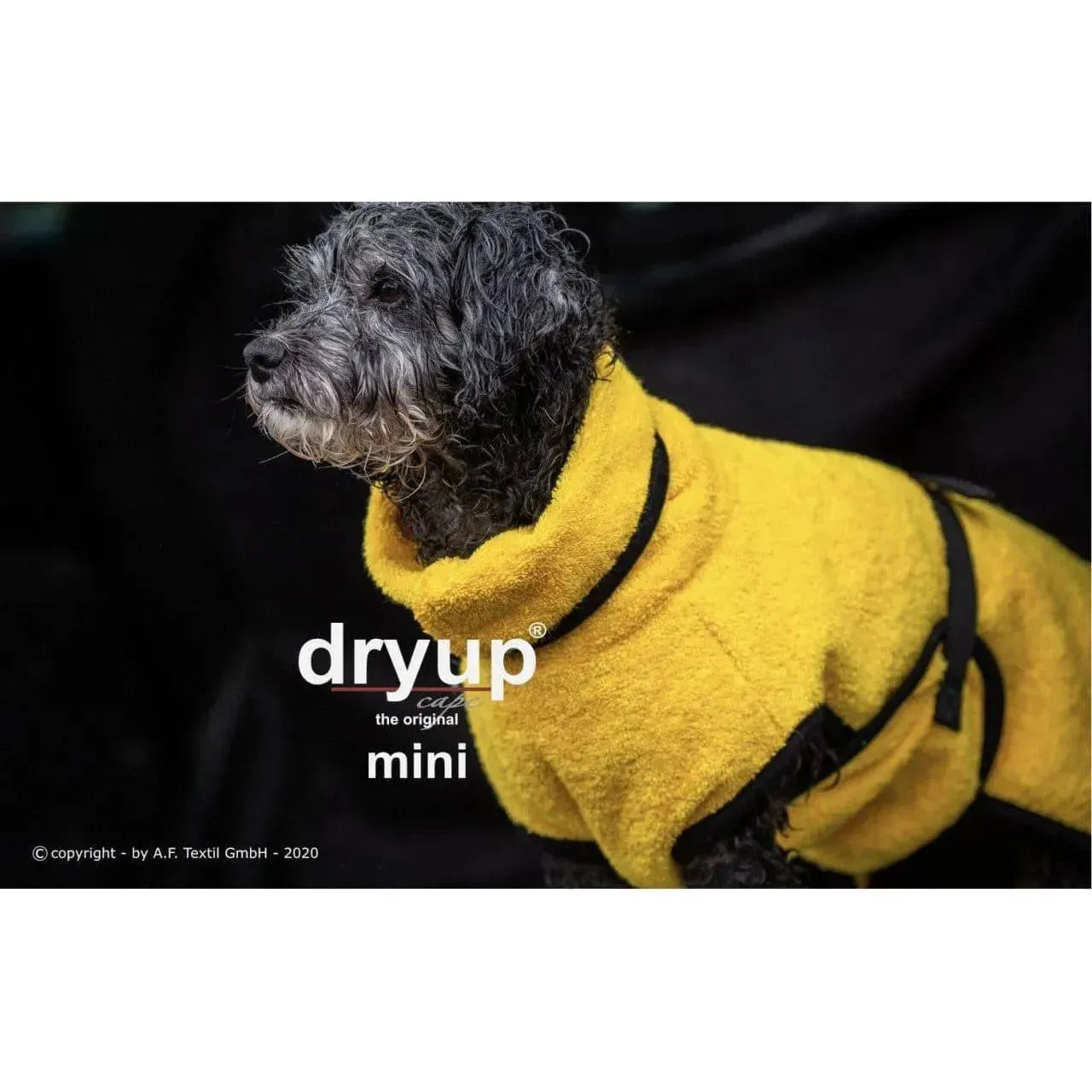 Dryup Cape MINI - Hundebademantel - Action Factory - Marigin AG Onlineshop für Tierbedarf Dryup Cape MINI - Hundebademantel - 30cm / Gelb Mantel