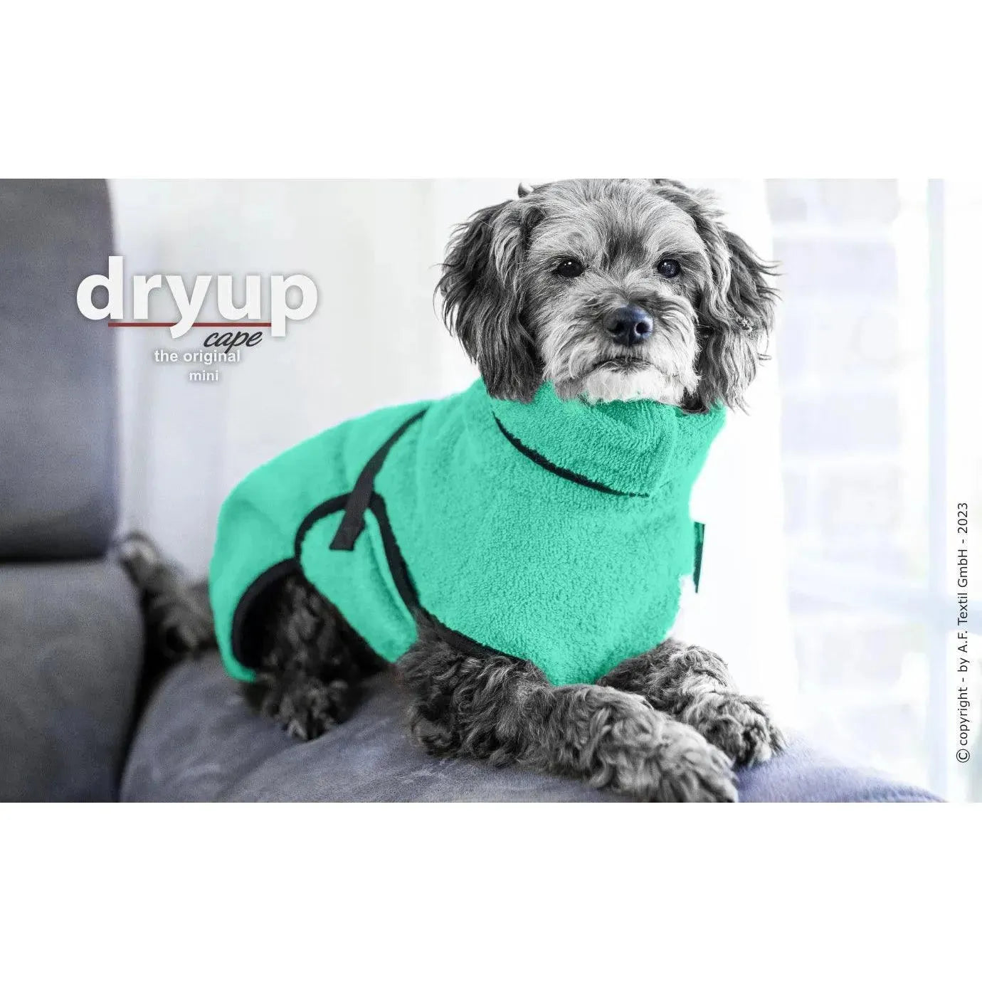 Dryup Cape MINI - Hundebademantel - Action Factory - Marigin AG Onlineshop für Tierbedarf Dryup Cape MINI - Hundebademantel - 30cm / Mint Mantel