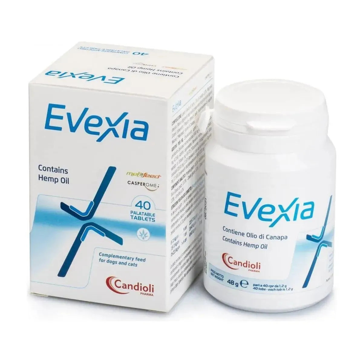 Evexia - Candioli - Marigin AG Onlineshop für Tierbedarf Evexia - 40 Stück Ergänzungsfuttermittel