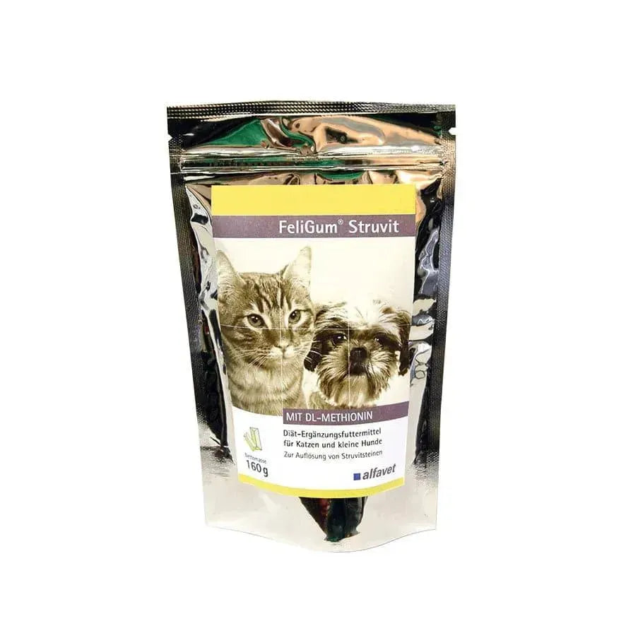 FeliGum Struvit - Alfavet - Marigin AG Onlineshop für Tierbedarf FeliGum Struvit - 160g Ergänzungsfuttermittel