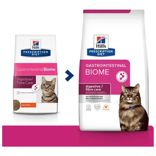 Feline Gastrointestinal Biome - Hill's Prescription Diet - Alter:Adult, Alter:Senior, Erkrankung:Magen-Darm, Futterart:Trocken, Geschmack:Huhn, Tierart:Hund - Marigin AG Onlineshop für Tierbedarf
