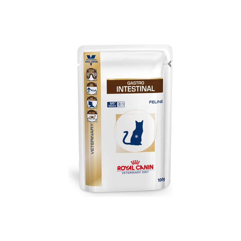 Gastro Intestinal Cat Beutel - Royal Canin Veterinary Diet - Alter:Adult, Alter:Senior, Alter:Welpen, Erkrankung:Magen-Darm, Erkrankung:zur Erholung, Futterart:Nass, Geschmack:Huhn, Hersteller:Royal Canin Veterinary Diet, Tierart:Katze - Marigin AG Onlineshop für Tierbedarf