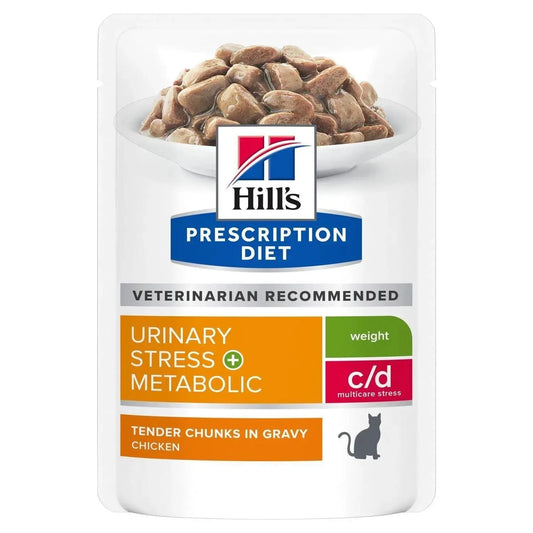 Hill's c/d Urinary Stress + Metabolic Katze - Beutel - Hill's Prescription Diet - Marigin AG Onlineshop für Tierbedarf Hill's c/d Urinary Stress + Metabolic Katze - Beutel - 12x85g Futter