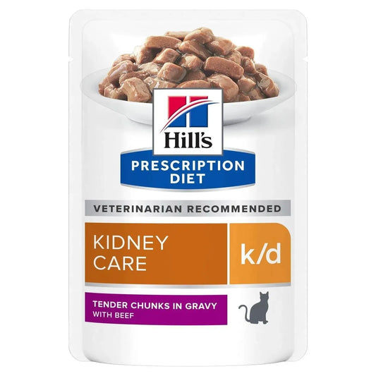 Hill's Feline k/d Katze - Beutel - Hill's Prescription Diet - Marigin AG Onlineshop für Tierbedarf Hill's Feline k/d Katze - Beutel - Rind / 12x85g Futter