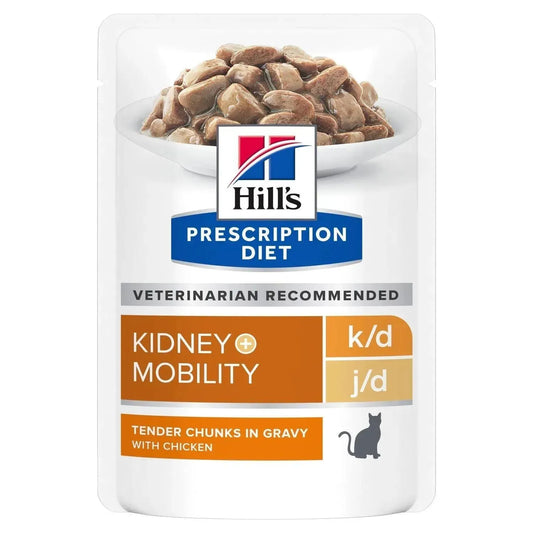 Hill's k/d + Mobility Katze - Beutel - Hill's Prescription Diet - Marigin AG Onlineshop für Tierbedarf Hill's k/d + Mobility Katze - Beutel - 12x85g Futter