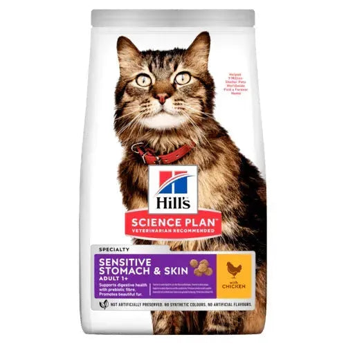 Hill's Sensitive Stomach & Skin Adult - Katze - Hill's Science Plan - Marigin AG Onlineshop für Tierbedarf Hill's Sensitive Stomach & Skin Adult - Katze - 6x300g Futter