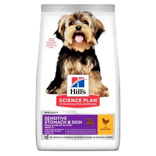 Hill's Sensitive Stomach & Skin Small & Mini Adult - Hund - Hill's Science Plan - Marigin AG Onlineshop für Tierbedarf Hill's Sensitive Stomach & Skin Small & Mini Adult - Hund - 1.5kg Futter