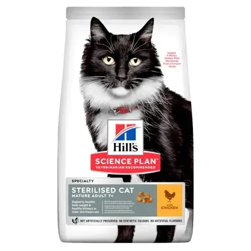 Hill's Sterilised Mature Adult 7+ Katze - Hill's Science Plan - Marigin AG Onlineshop für Tierbedarf Hill's Sterilised Mature Adult 7+ Katze - 6x300g Futter