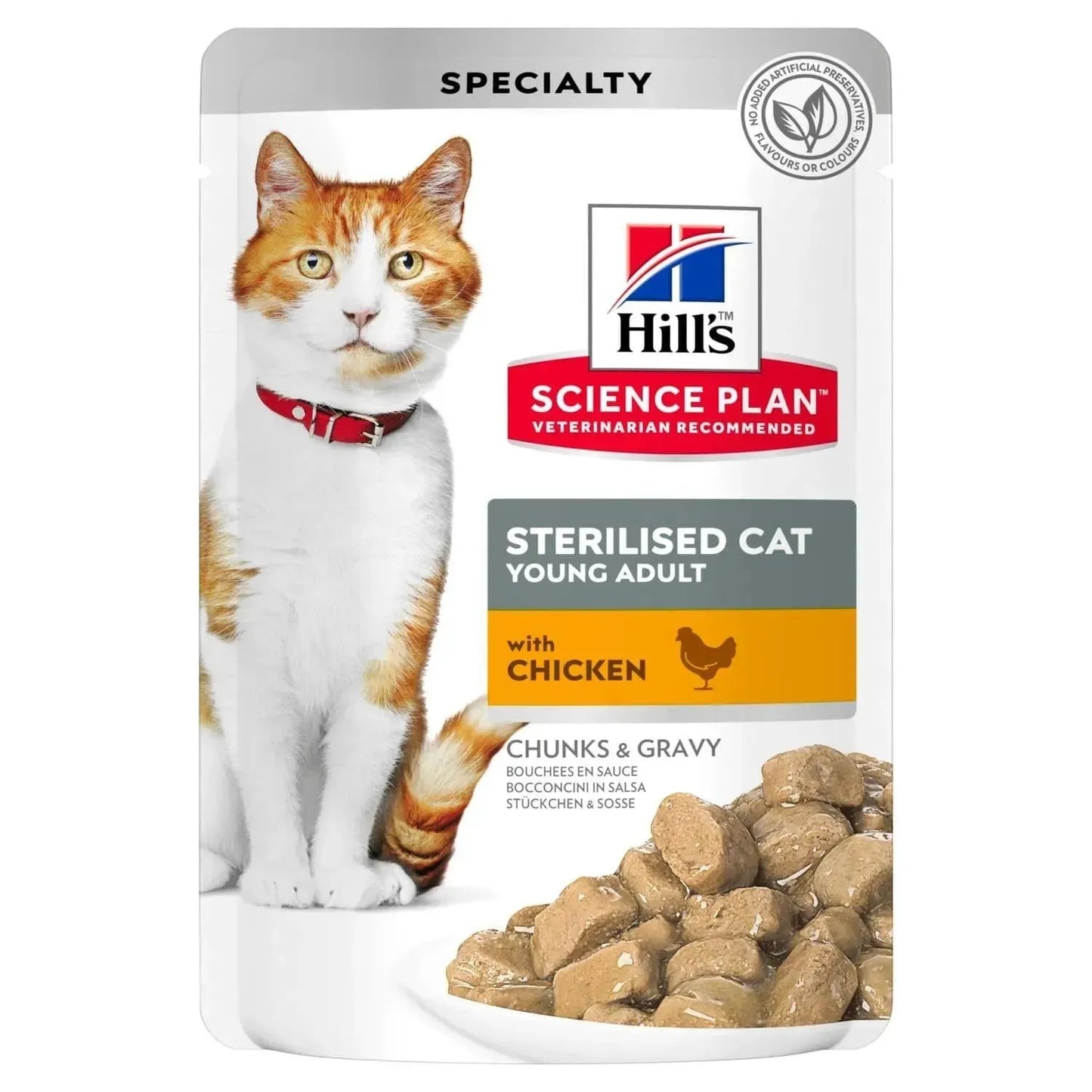 Hill's Sterilised Young Adult Katze - Beutel - Hill's Science Plan - Marigin AG Onlineshop für Tierbedarf Hill's Sterilised Young Adult Katze - Beutel - Huhn 1 Karton Futter