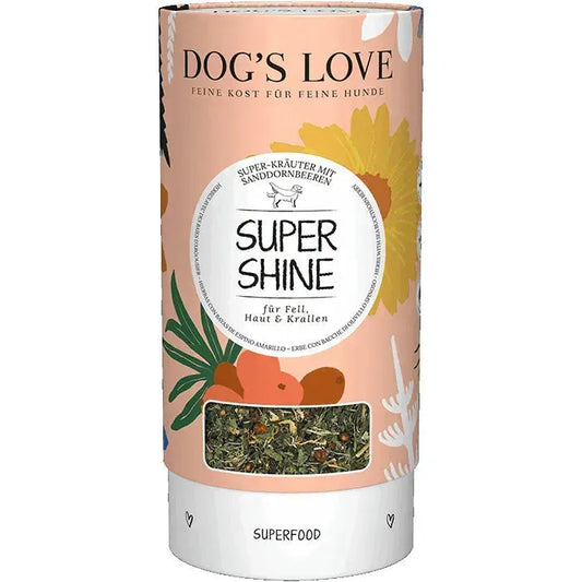 Kräutermischung Super Shine - Dog's Love - Marigin AG Onlineshop für Tierbedarf Kräutermischung Super Shine - 70g Ergänzungsfuttermittel