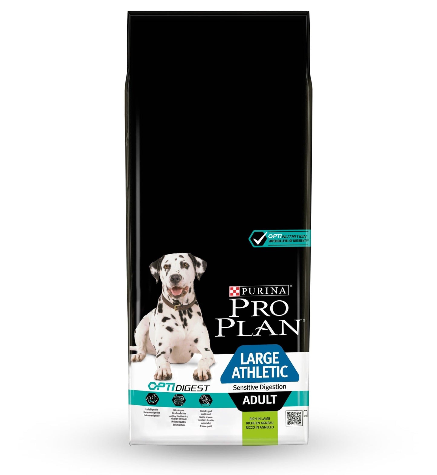 Large Athletic Adult Sensitive Digestion - Purina ProPlan - Alter:Adult, Extras:athletischer Körperbau, Extras:empfindliche Verdauung, Futterart:Trocken, Geschmack:Lamm, Grösse:26-44kg, Grösse:über45kg, Kastriert:ja, Kastriert:nein, Tierart:Hund - Marigin AG Onlineshop für Tierbedarf
