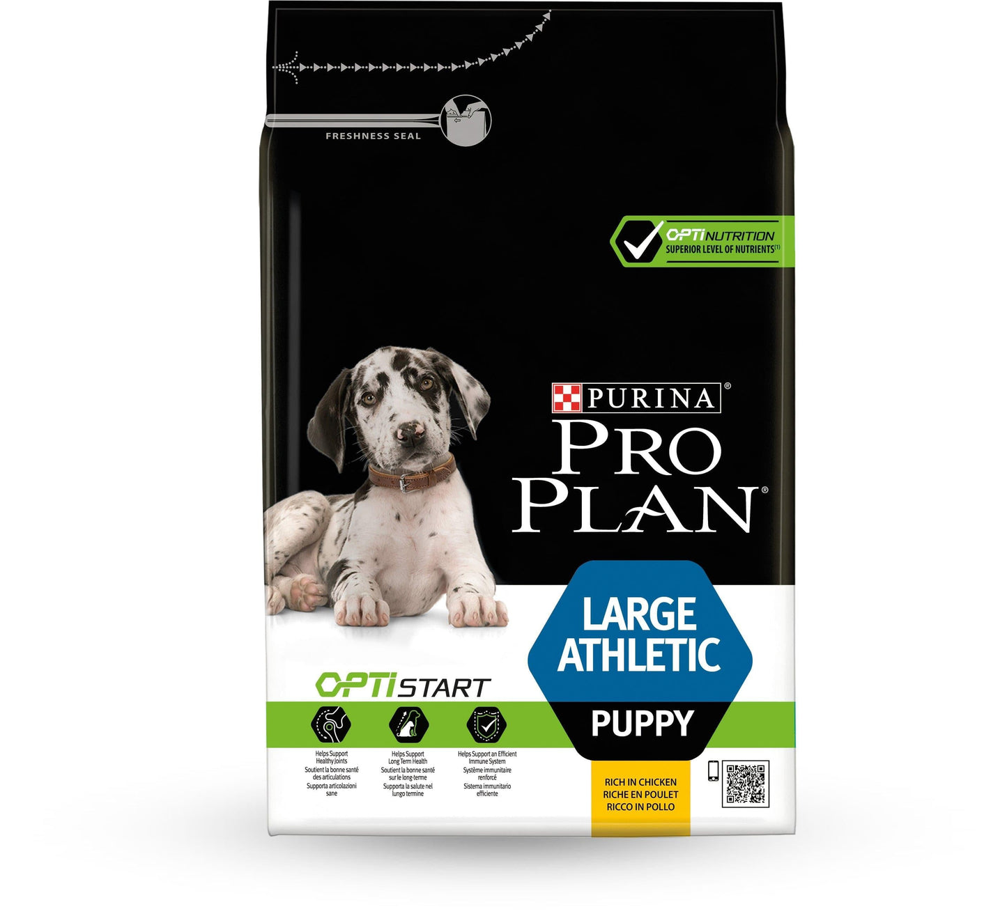 Large Athletic Puppy - Purina ProPlan - Alter:Welpen, Extras:athletischer Körperbau, Futterart:Trocken, Geschmack:Huhn, Grösse:26-44kg, Grösse:über45kg, Kastriert:nein, Tierart:Hund - Marigin AG Onlineshop für Tierbedarf
