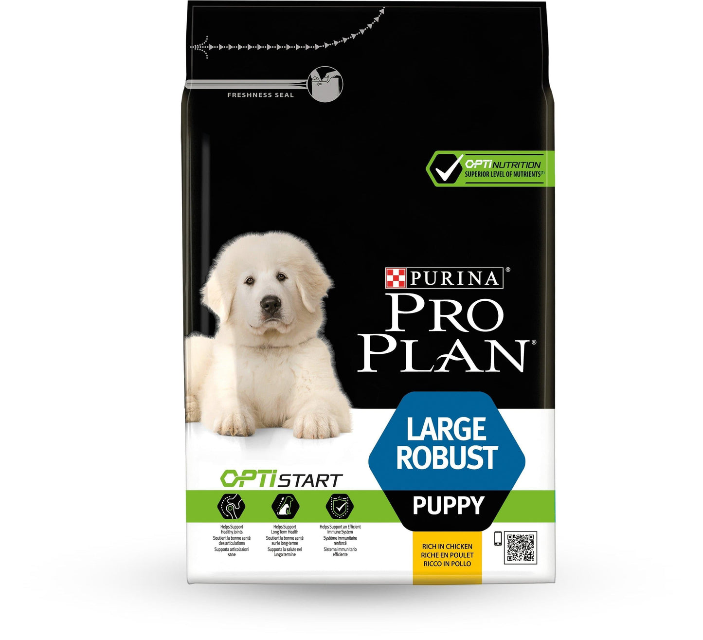 Large Robust Puppy - Purina ProPlan - Alter:Welpen, Extras:robuster Körperbau, Futterart:Trocken, Geschmack:Huhn, Grösse:26-44kg, Grösse:über45kg, Kastriert:nein, Tierart:Hund - Marigin AG Onlineshop für Tierbedarf