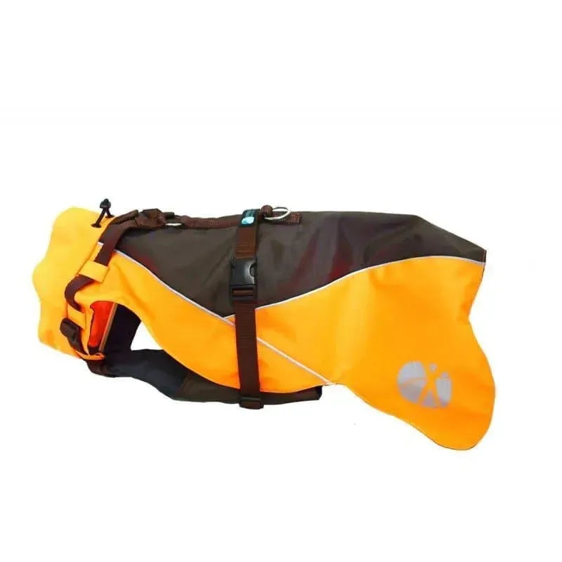 Mantelgeschirr Fun/Protect - anny x - Marigin AG Onlineshop für Tierbedarf Mantelgeschirr Fun/Protect - XS/34 / Protect leuchtorange/braun Brustgeschirr