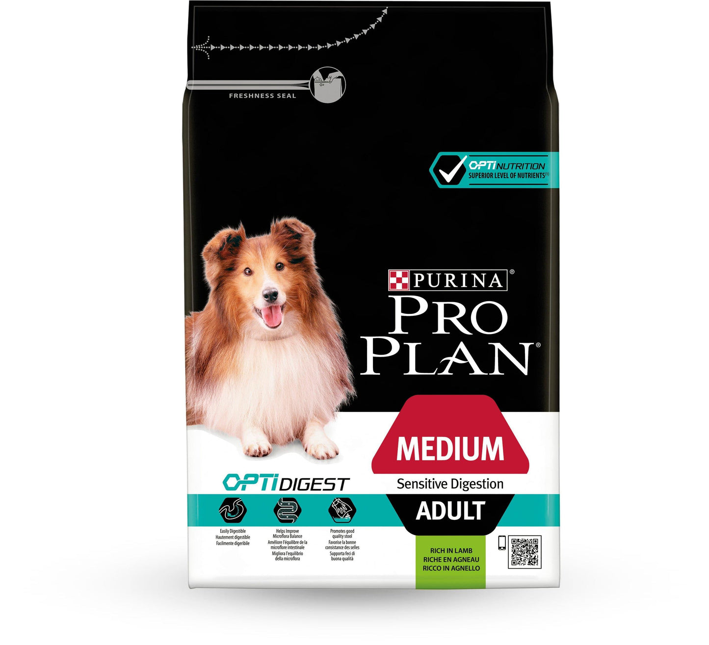 Medium Adult Sensitive Digestion - Purina ProPlan - Alter:Adult, Extras:empfindliche Verdauung, Futterart:Trocken, Geschmack:Lamm, Grösse:11-25kg, Kastriert:ja, Kastriert:nein, Tierart:Hund - Marigin AG Onlineshop für Tierbedarf
