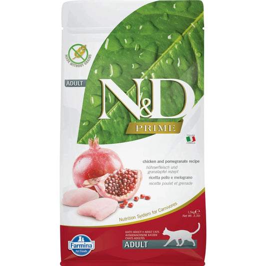 N&D Prime Katze Adult - Farmina - Marigin AG Onlineshop für Tierbedarf N&D Prime Katze Adult - 1.5kg / Huhn & Granatapfel Futter