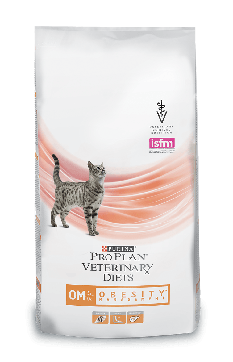OM Katze Obesity Management - Purina Veterinary Diets - Alter:Adult, Alter:Senior, Erkrankung:Bauchspeicheldrüse, Erkrankung:Diabetes, Erkrankung:Magen-Darm, Erkrankung:Übergewicht, Futterart:Trocken, Geschmack:Huhn, Tierart:Katze - Marigin AG Onlineshop für Tierbedarf