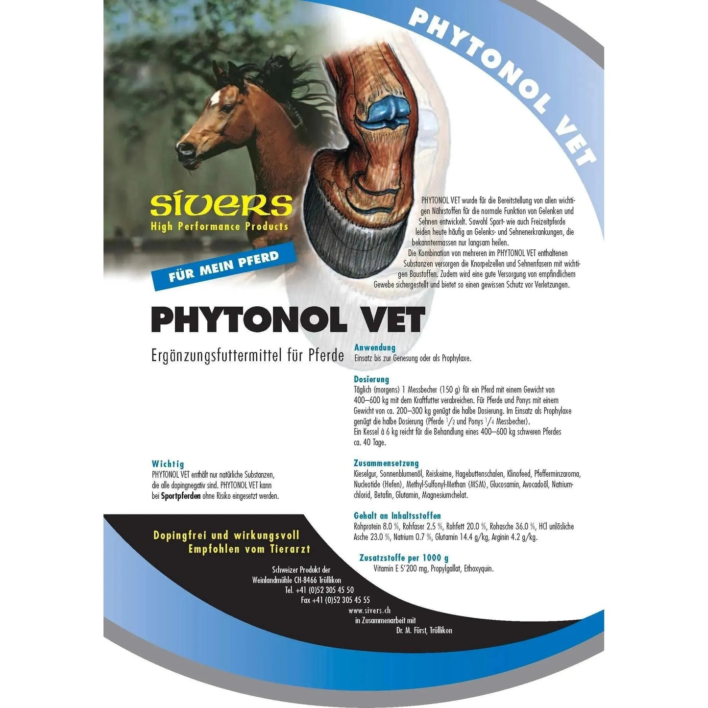 Sivers - 6kg - Phytonol Vet - Marigin AG Onlineshop für Tierbedarf