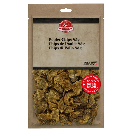 Poulet Chips - Hund - Swiss Mountain Petfood - Marigin AG Onlineshop für Tierbedarf Poulet Chips - Hund - 1 x 85g Kauartikel