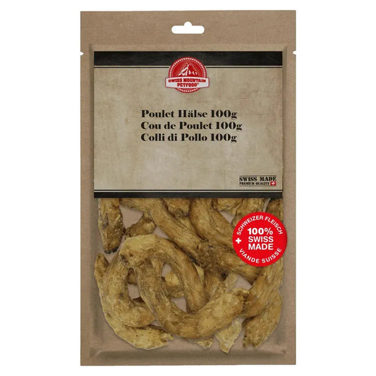 Poulet Hälse - Hund - Swiss Mountain Petfood - Marigin AG Onlineshop für Tierbedarf Poulet Hälse - Hund - 1 x 100g Kauartikel
