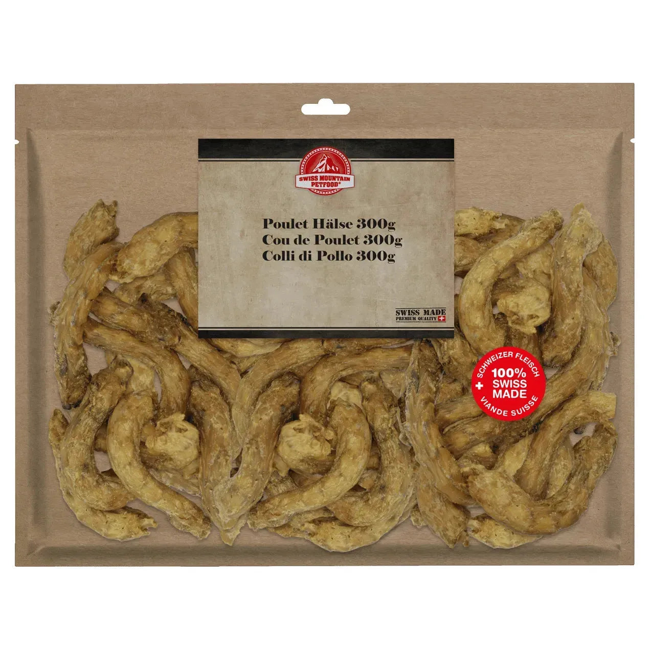 Poulet Hälse - Hund - Swiss Mountain Petfood - Marigin AG Onlineshop für Tierbedarf Poulet Hälse - Hund - 1 x 300g Kauartikel