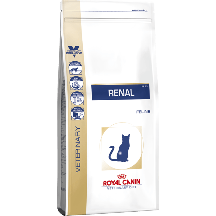 Renal Cat - Royal Canin Veterinary Diet - Alter:Adult, Alter:Senior, Erkrankung:Harnwege, Erkrankung:Niere, Futterart:Trocken, Geschmack:hydrolysierte Proteinquelle, Tierart:Katze - Marigin AG Onlineshop für Tierbedarf