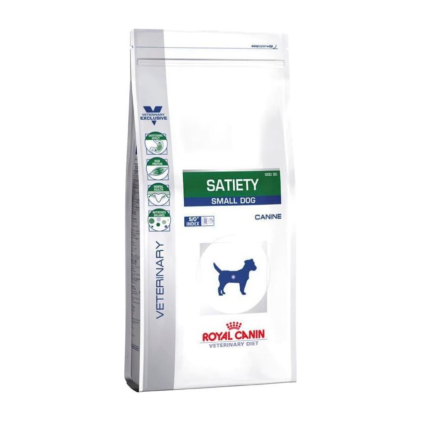 Satiety small Dog - Royal Canin Veterinary Diet - Alter:Adult, Alter:Senior, Erkrankung:Übergewicht, Futterart:Trocken, Geschmack:Huhn, Tierart:Hund - Marigin AG Onlineshop für Tierbedarf