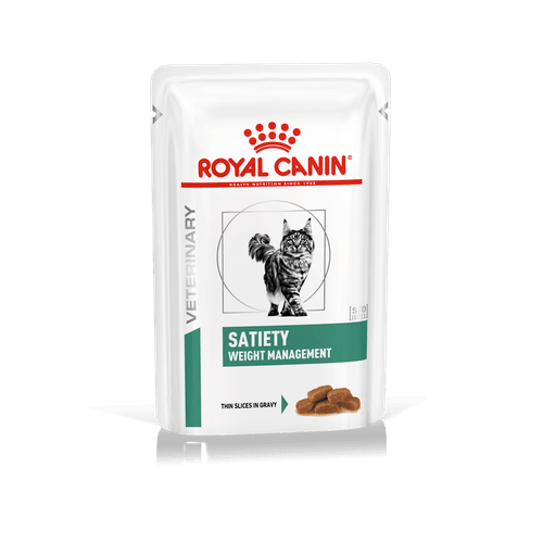 Satiety Weight Management Cat Beutel - Royal Canin Veterinary Diet - Alter:Adult, Alter:Senior, Erkrankung:Diabetes, Erkrankung:Übergewicht, Futterart:Nass, Geschmack:Huhn, Tierart:Katze - Marigin AG Onlineshop für Tierbedarf