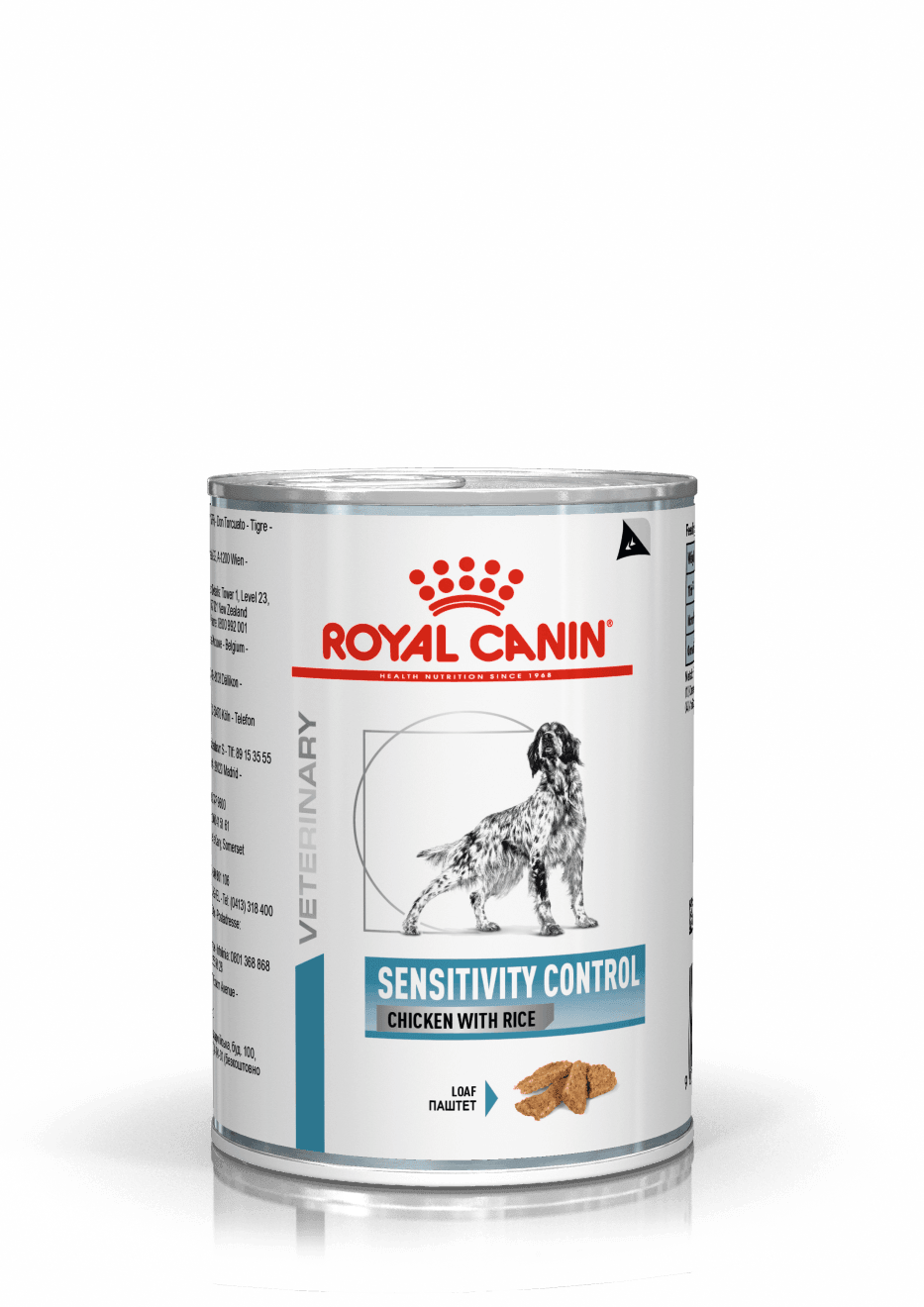 Sensitivity Control Dog Dosen - Royal Canin Veterinary Diet - Alter:Adult, Alter:Senior, Erkrankung:Allergie, Erkrankung:Haut, Erkrankung:Magen-Darm, Futterart:Nass, Geschmack:Ente, Geschmack:Huhn, Hersteller:Royal Canin Veterinary Diet, Tierart:Hund - Marigin AG Onlineshop für Tierbedarf