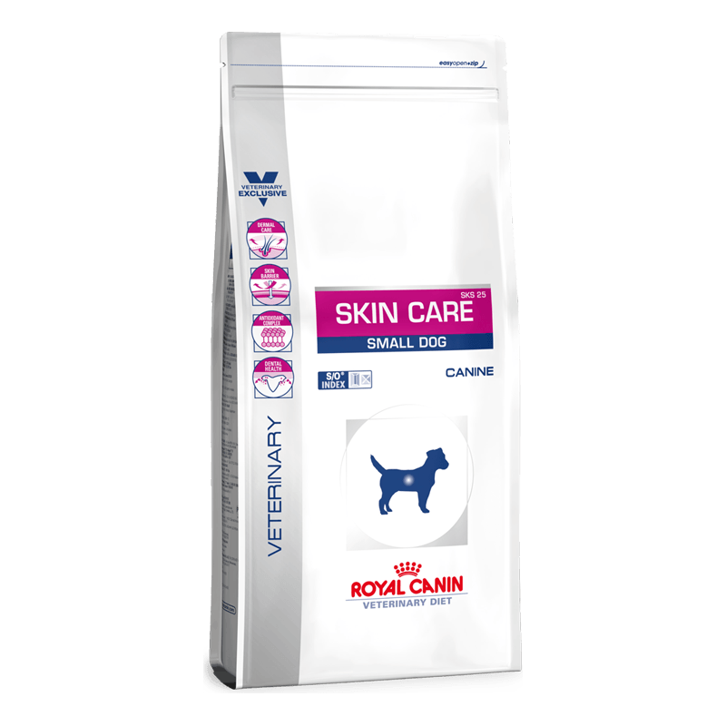Skin Care small Dog - Royal Canin Veterinary Diet - Alter:Adult, Alter:Senior, Erkrankung:Haut, Futterart:Trocken, Geschmack:hydrolysierte Proteinquelle, Hersteller:Royal Canin Veterinary Diet, Tierart:Hund - Marigin AG Onlineshop für Tierbedarf